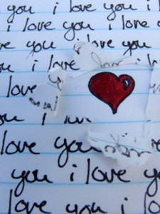 Handwritten note, torn