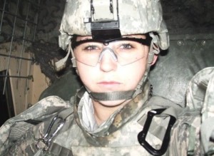 Kristi - female soldier in uniform