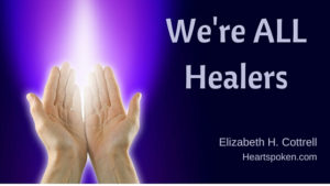Healing hands holding light: post title